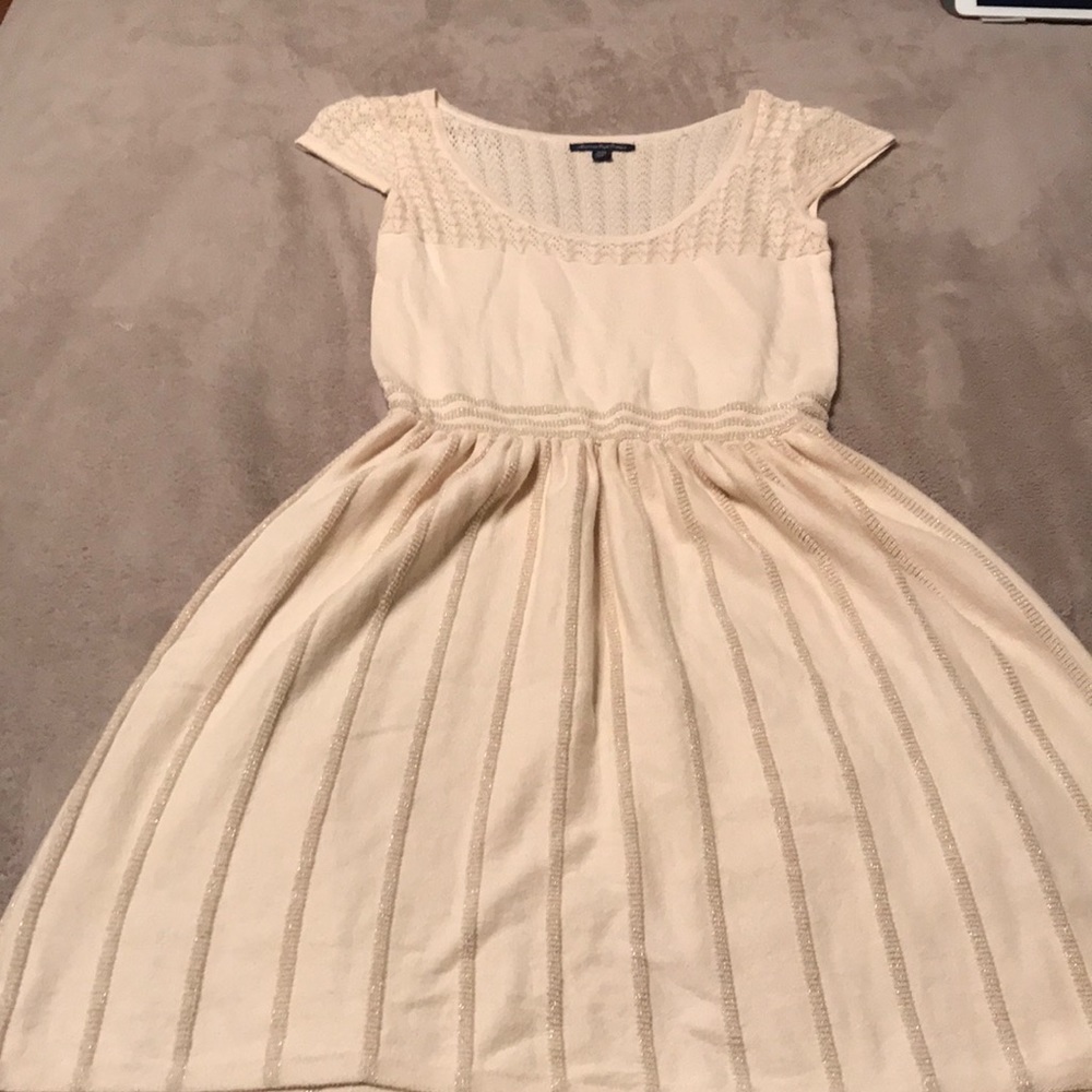 Cream knit dress